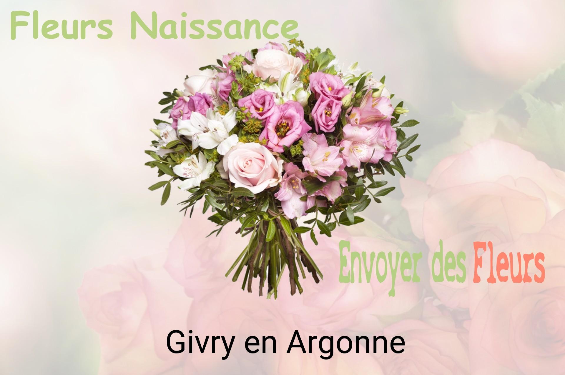 Bouquet de fleurs de naissance livré à Givry-en-Argonne