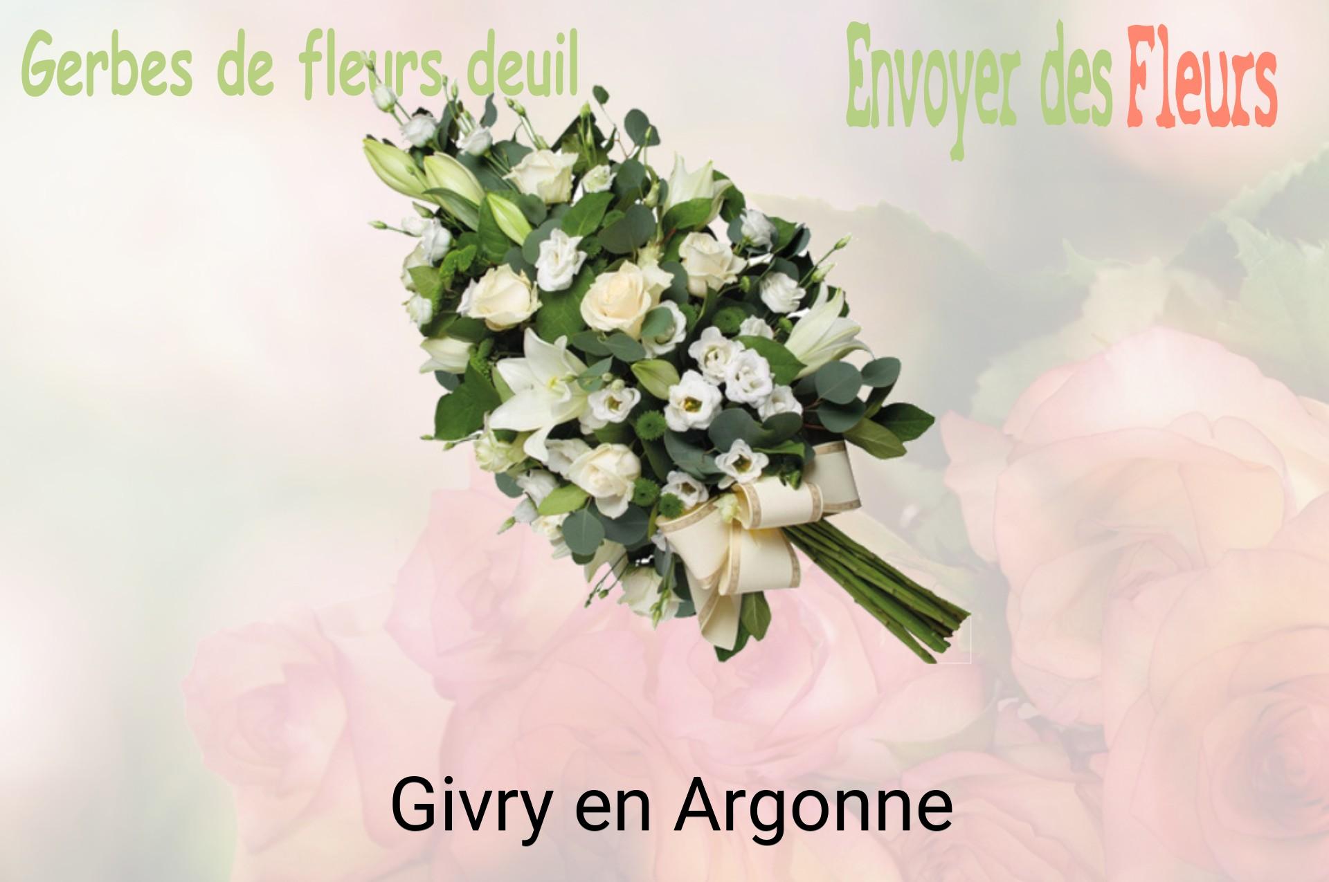 Gerbe de fleurs de deuil livrée à Givry-en-Argonne
